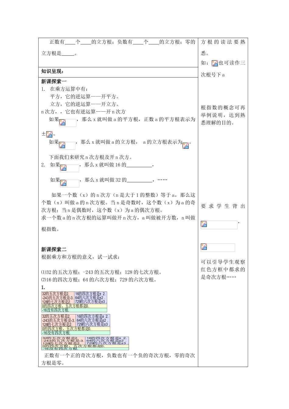 春七年级数学下册 12.4 n次方根教案 沪教版五四制-沪教版初中七年级下册数学教案_第2页