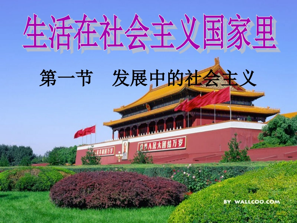 湖南省株洲县禄口镇中学八年级政治下册 第一单元《第一节 发展中的社会主义（第1课时）》课件 湘教版_第3页