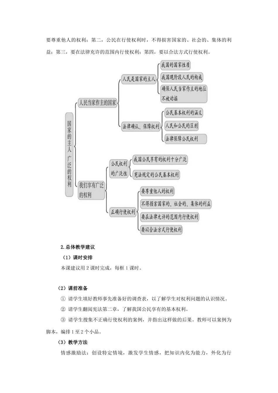 八年级思想品德下册 第一课《国家的主人 广泛的权利》教案 人教新课标版_第3页