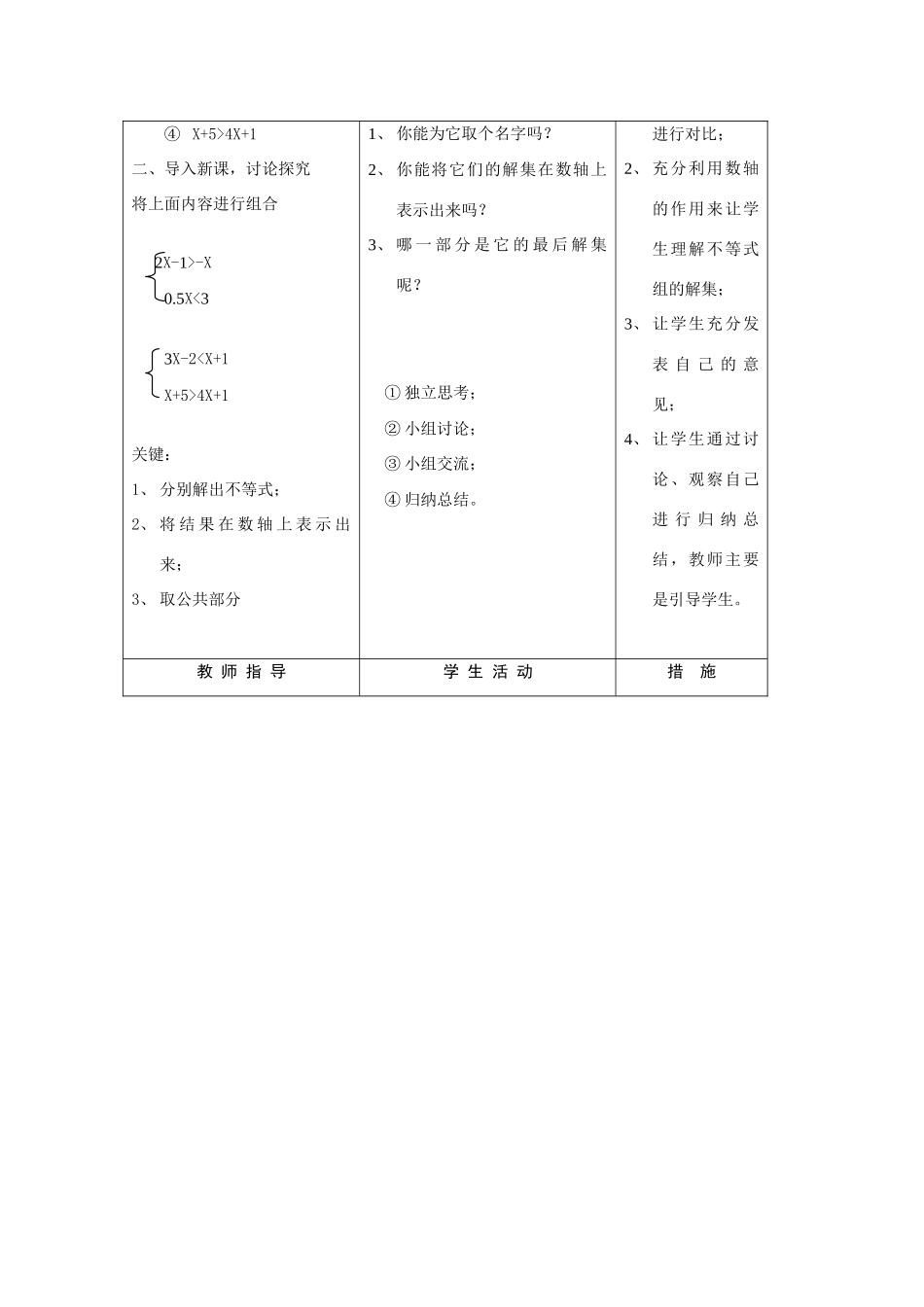 初中数学一元一次不等式教案全国通用_第2页