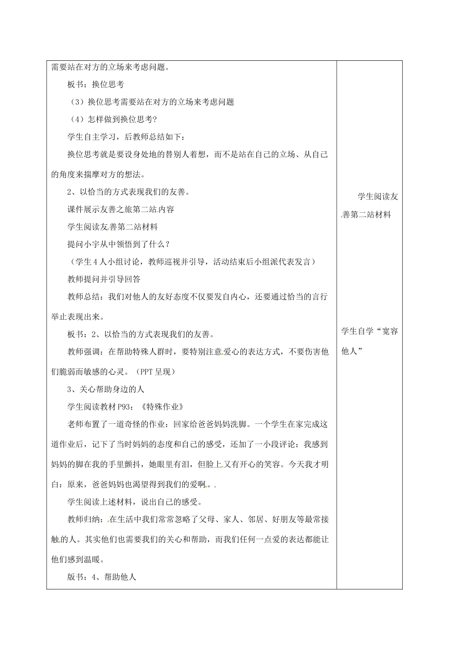 山东省郯城县八年级道德与法治上册 第二单元 学会交往天地宽 第4课 真诚善待你我他 第2框 与友善为伴教案 鲁人版六三制-鲁人版初中八年级上册政治教案_第2页