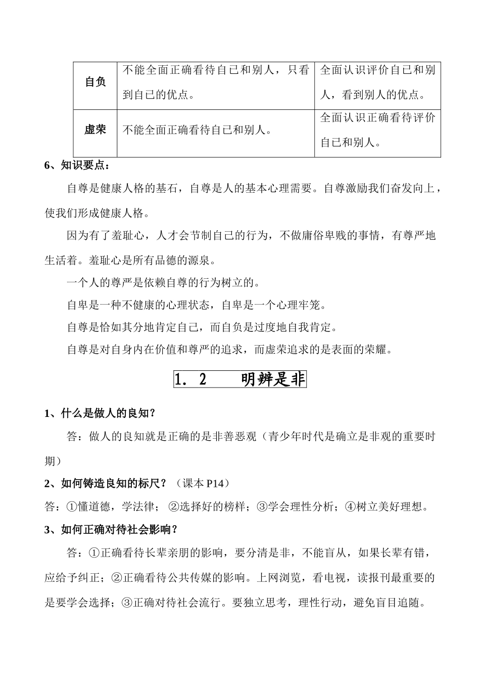 八年级政治 第一单元 塑造自我_第2页