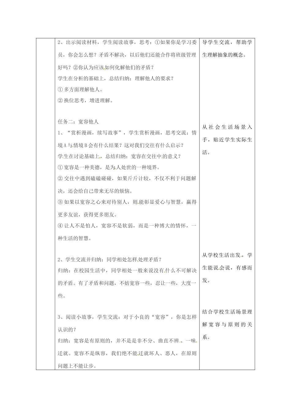 陕西省石泉县八年级道德与法治上册 第二单元 学会交往天地宽 第4课 真诚善待你我他 第2框 与友善为伴教案 鲁人版六三制-鲁人版初中八年级上册政治教案_第2页