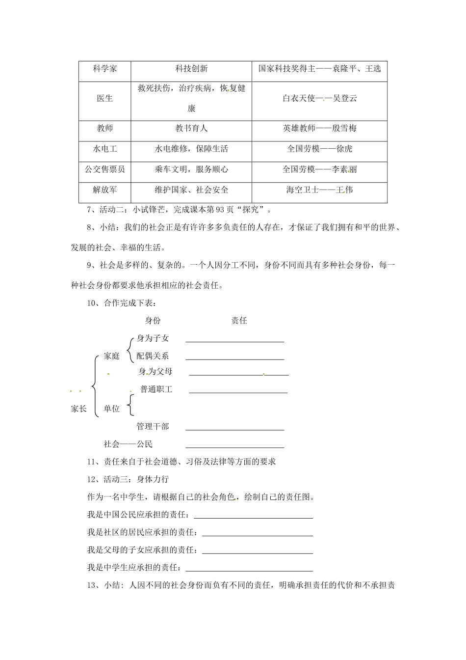 八年级政治上册 3.8 有肩就得挑担子教案 苏教版_第2页