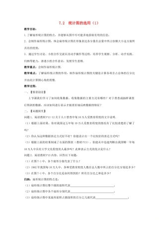 八年级数学下册 第7章 数据的收集、整理、描述 7.2 统计图的选用教案 （新版）苏科版-（新版）苏科版初中八年级下册数学教案