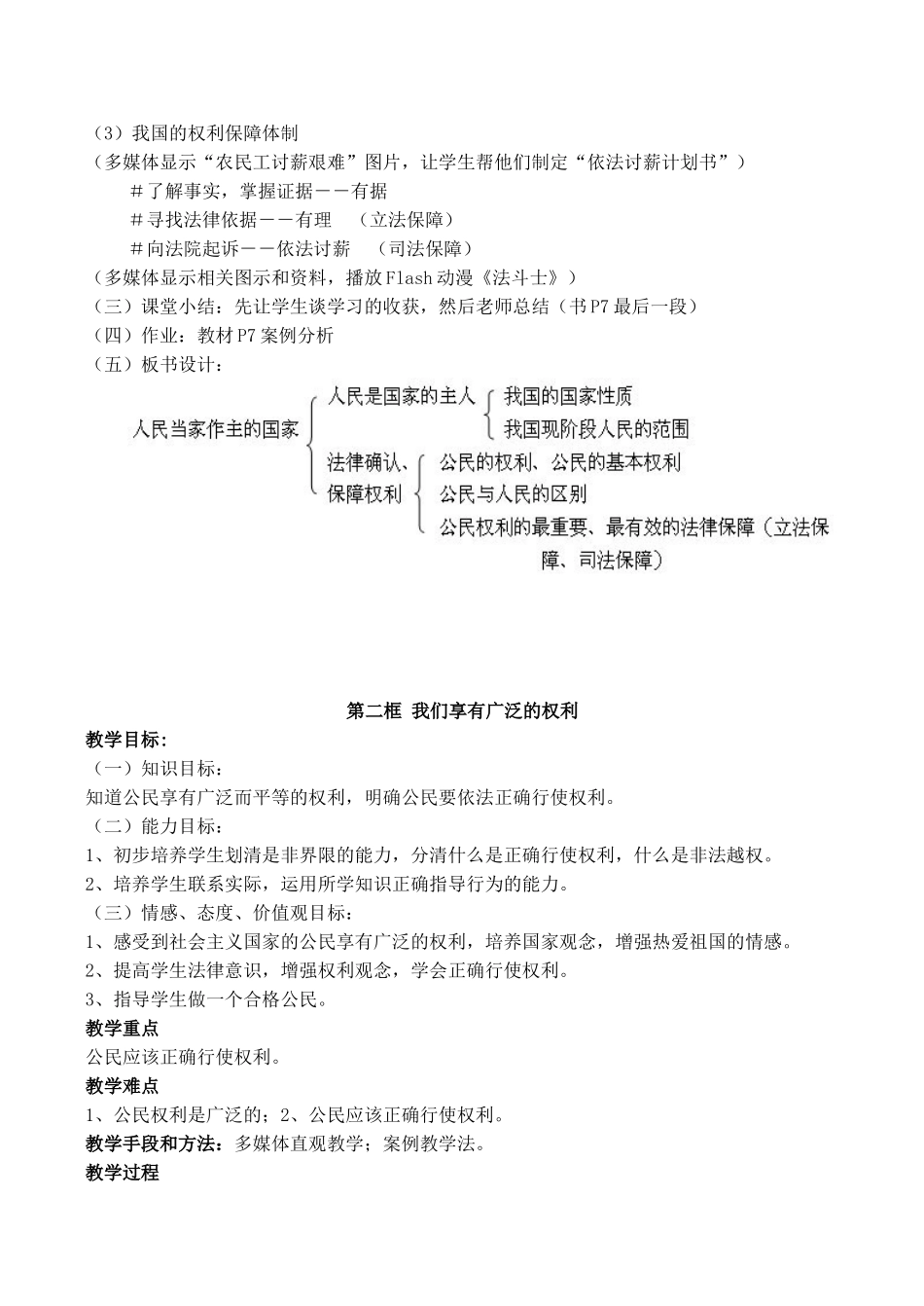 八年级政治 人民当家作主的国家_第2页