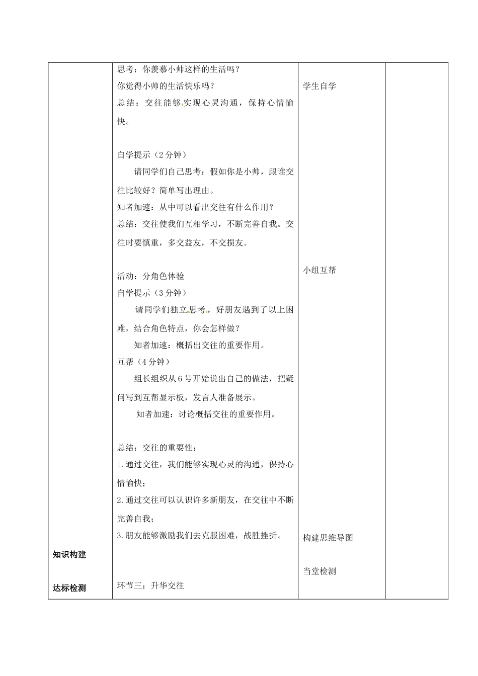 八年级政治上册 3.1 交往伴一生 一生在交往教案 鲁人版六三制-鲁人版初中八年级上册政治教案_第3页