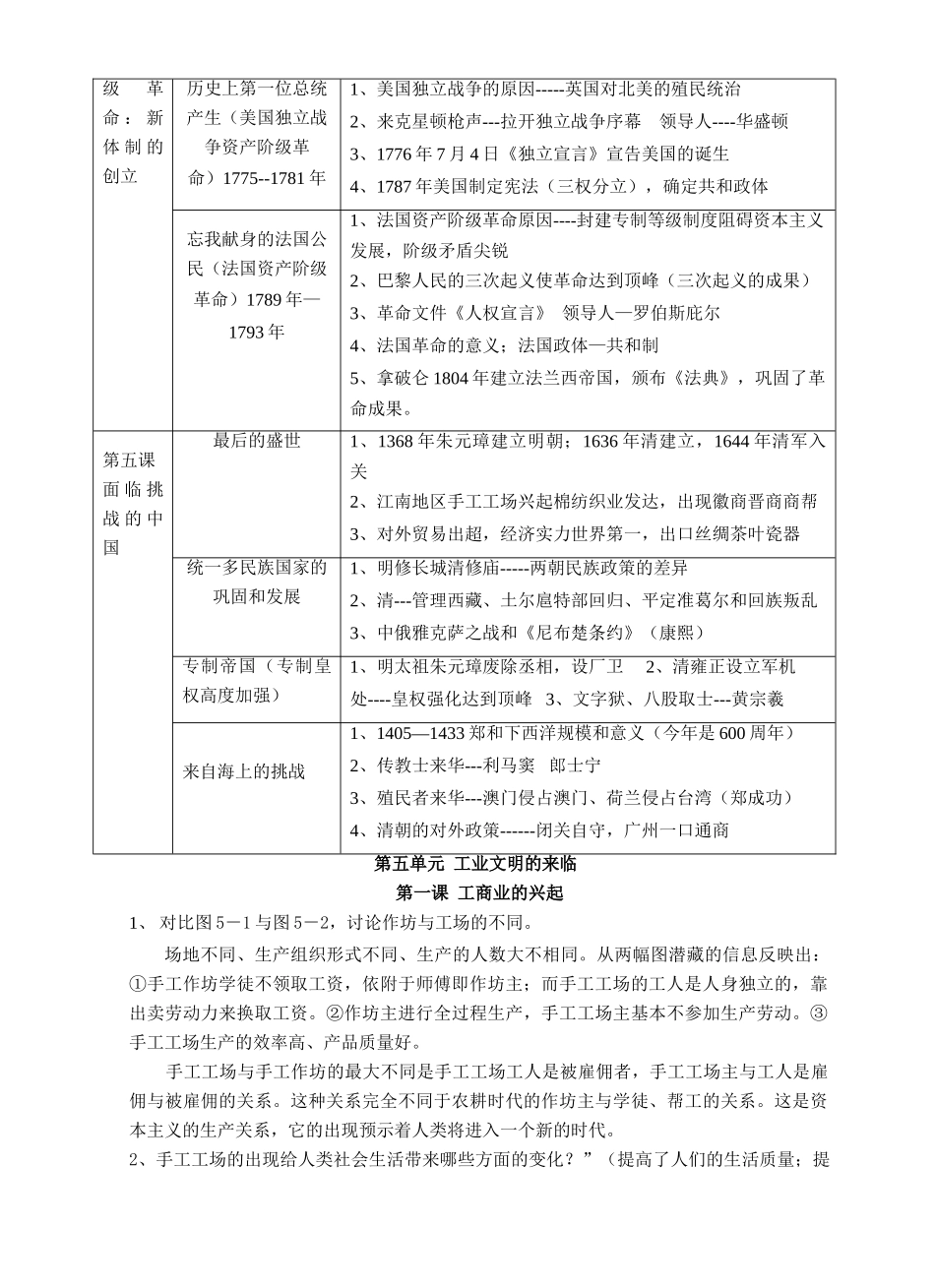 八年级政治工业文明的来临知识提纲_第2页