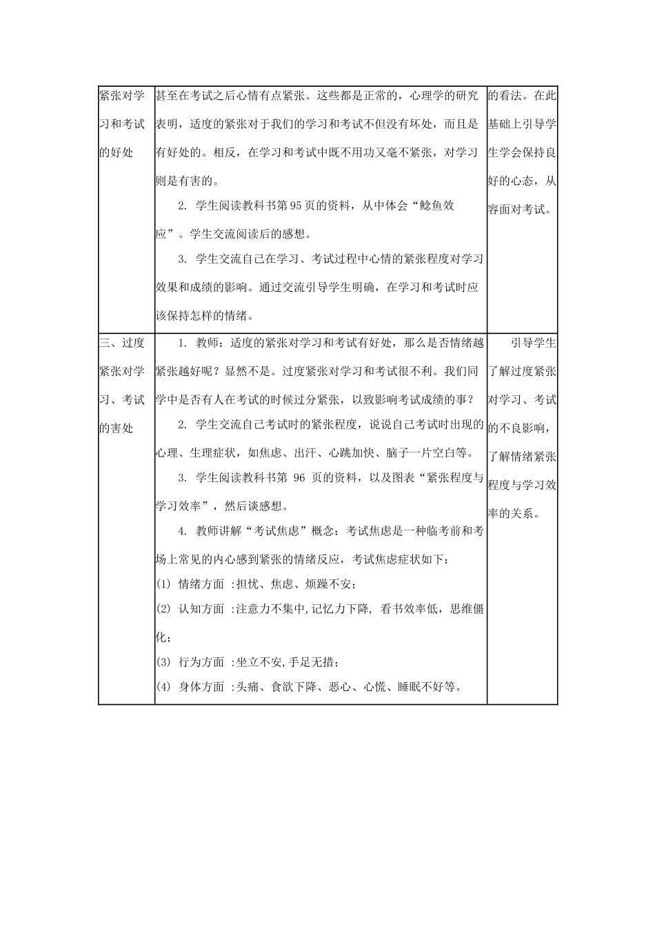 七年级政治上册《考试的心情》教案1 教科版_第2页