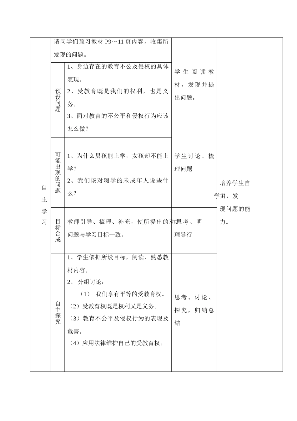 七年级政治上册 谁都不能剥夺我们的受教育权教案 人民版_第2页