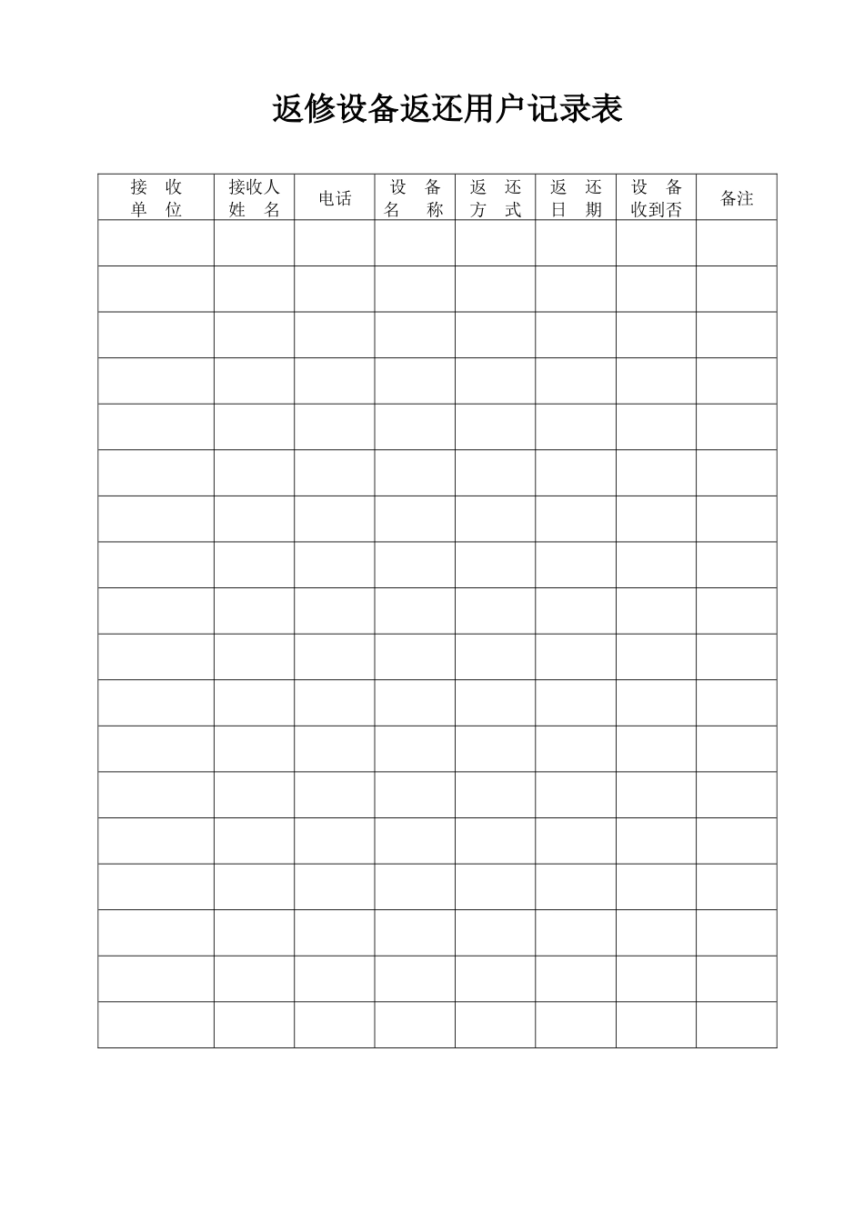 售后部所有表格_第3页