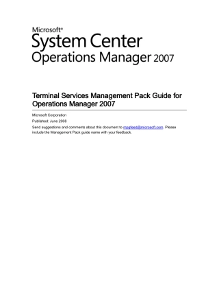 scom2007 终端服务管理包说明
