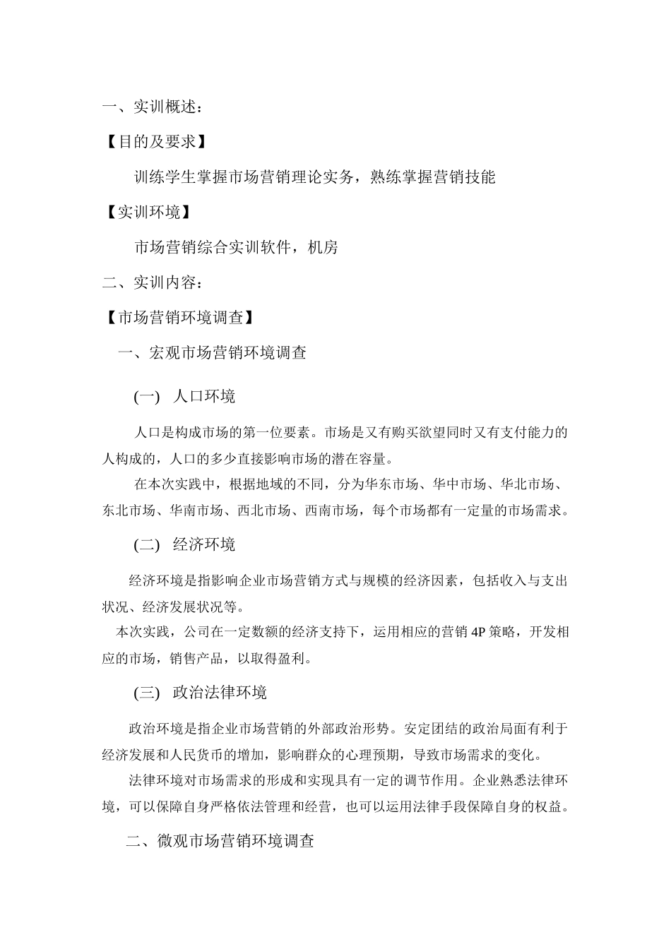 市场营销综合实训报告_第3页