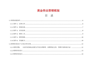 g黄金伟业营销框架92