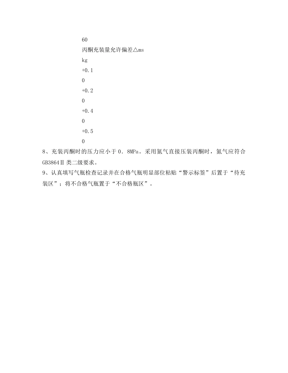 《安全操作规程》之溶解乙炔气瓶充装前的检查处理操作规程 _第3页
