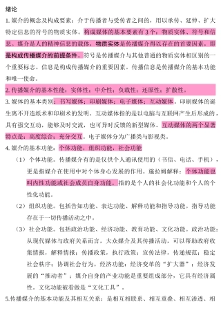 现代媒体总论_详细复习资料