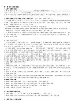 国际市场营销培训资料分享