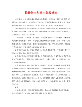 《安全常识-灾害防范》之惊蛰触电与雷击急救措施 