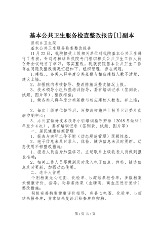 基本公共卫生服务检查整改报告[1]副本 