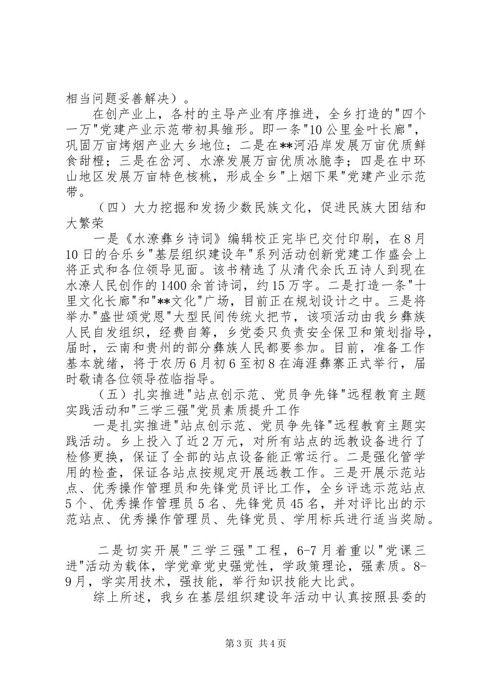 基层组织建设年汇报材料 _第3页