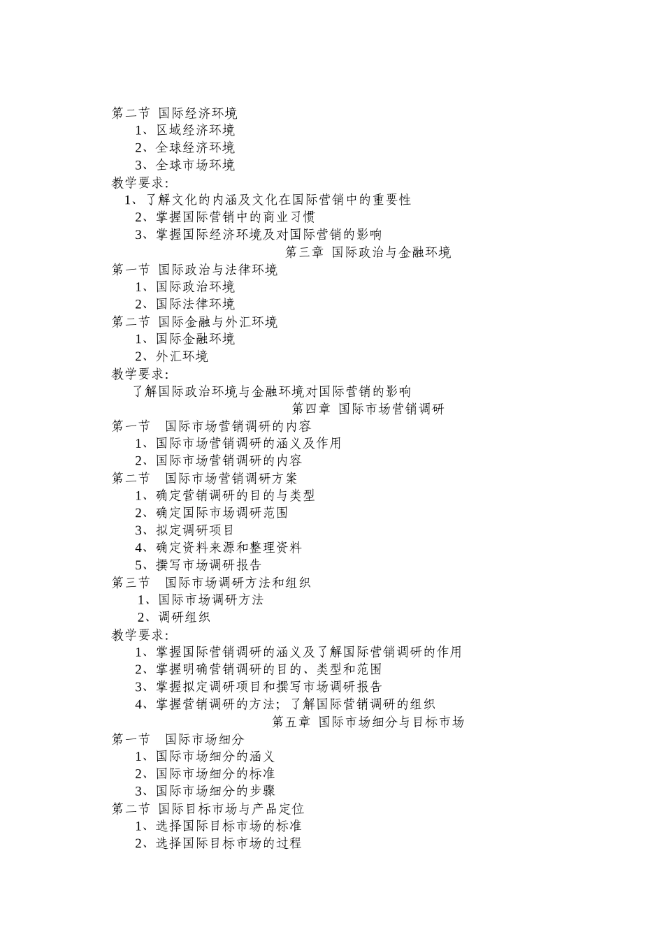 国贸09商学院《国际市场营销》教学大纲_第2页