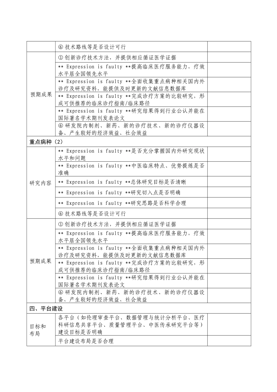 国家中医临床研究基地业务建设方案审查表_第2页