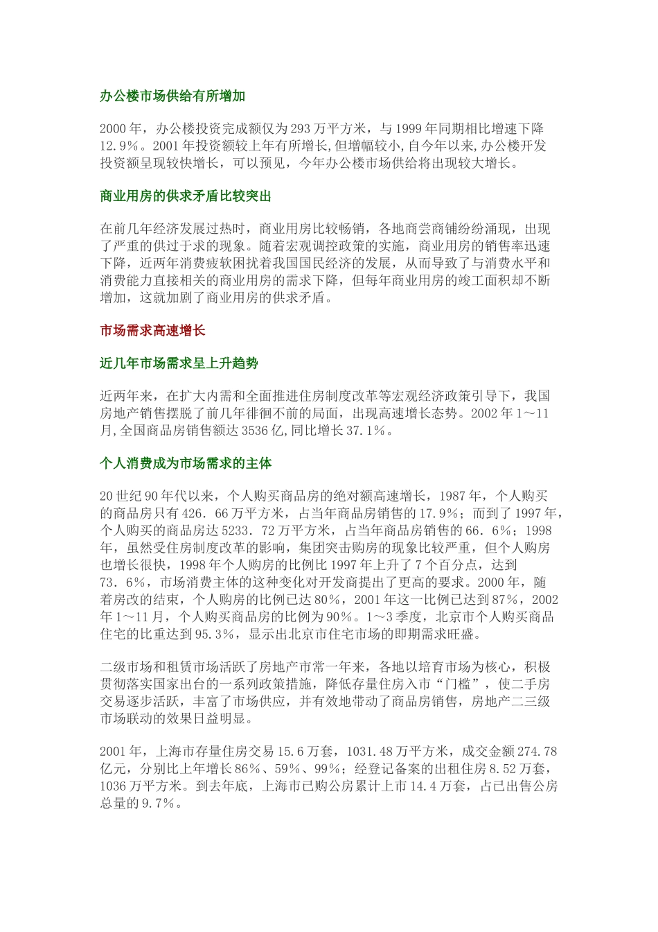 中国房地产市场供求关系分析报告_第2页