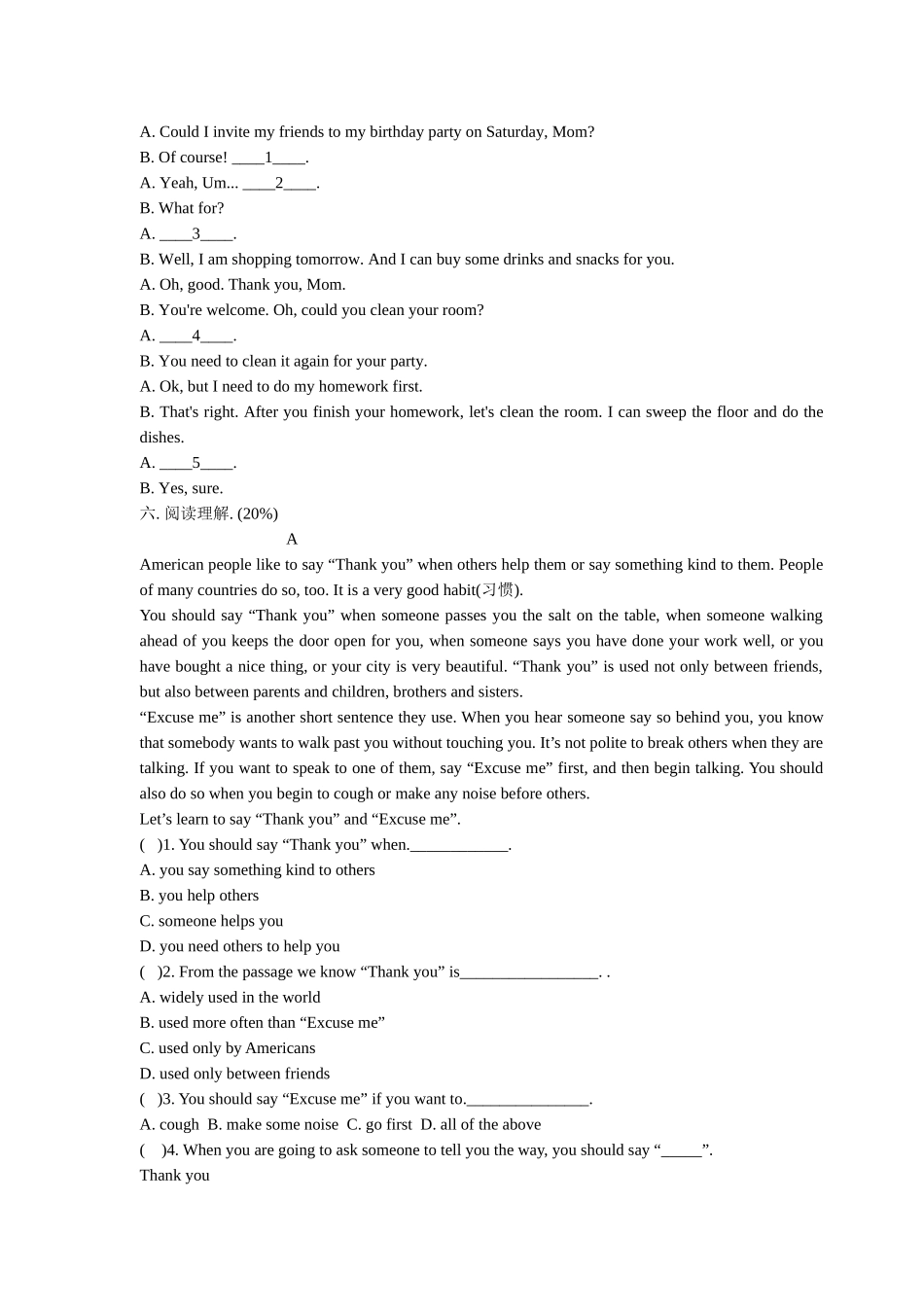 unit 11 what time do you go to school  单元测试（人教新目标七年级上）doc--初中英语 _第3页