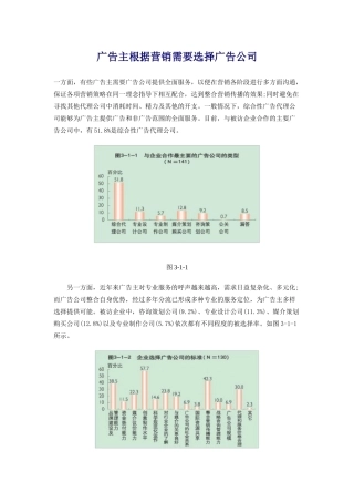 广告主根据营销需要选择广告公司
