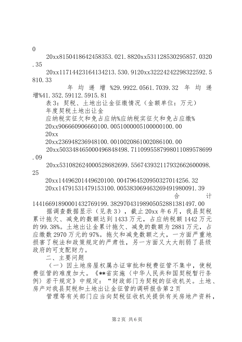 对我县契税和土地出让金征管的调研报告 _第2页