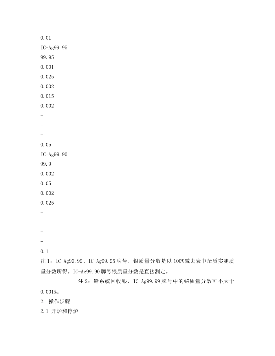 《安全操作规程》之铸银工序技术操作规程 _第2页