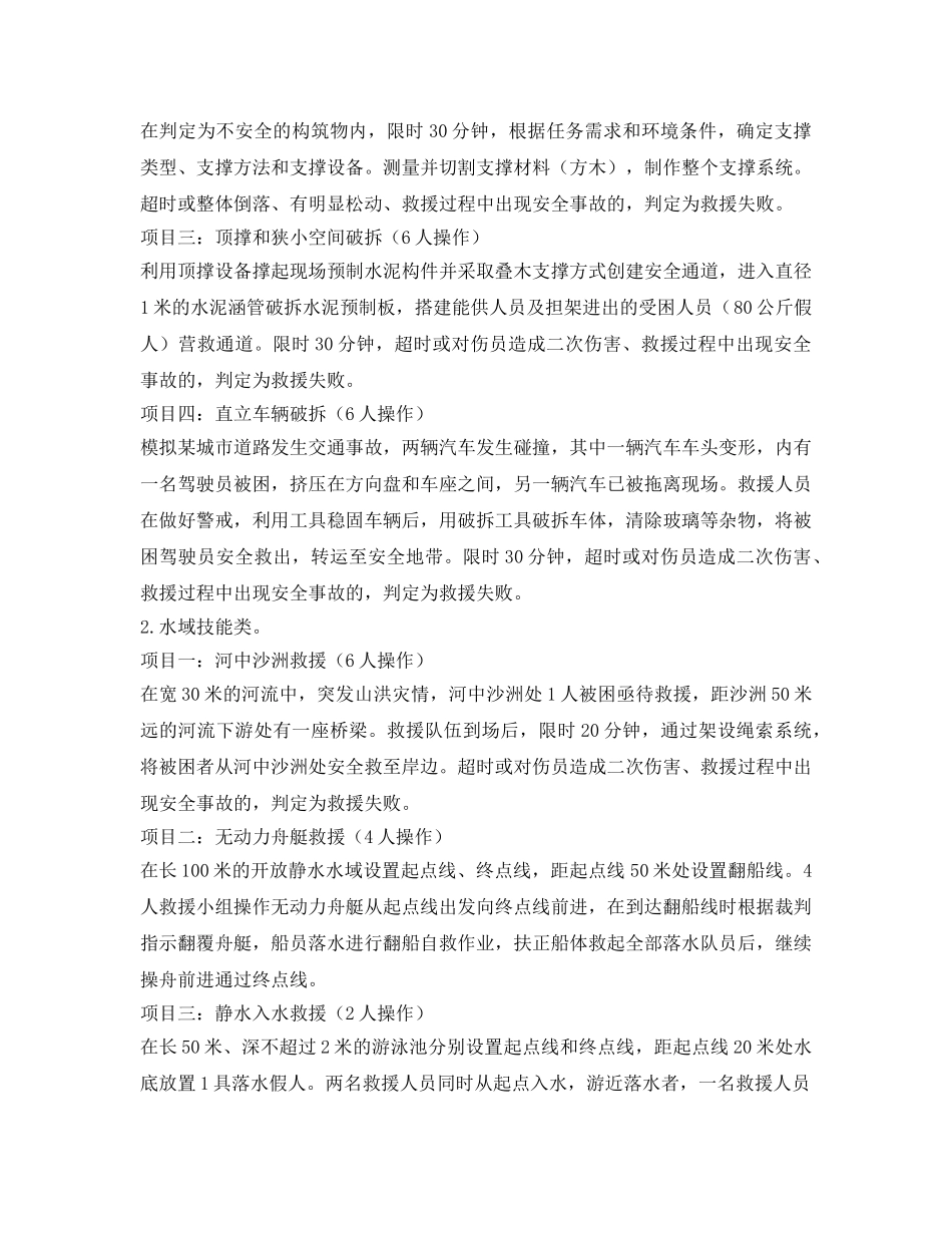 《安全管理文档》之全国首届社会救援力量技能竞赛实施方案 _第2页