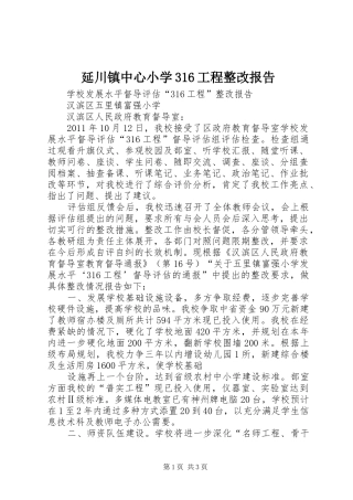 延川镇中心小学316工程整改报告 