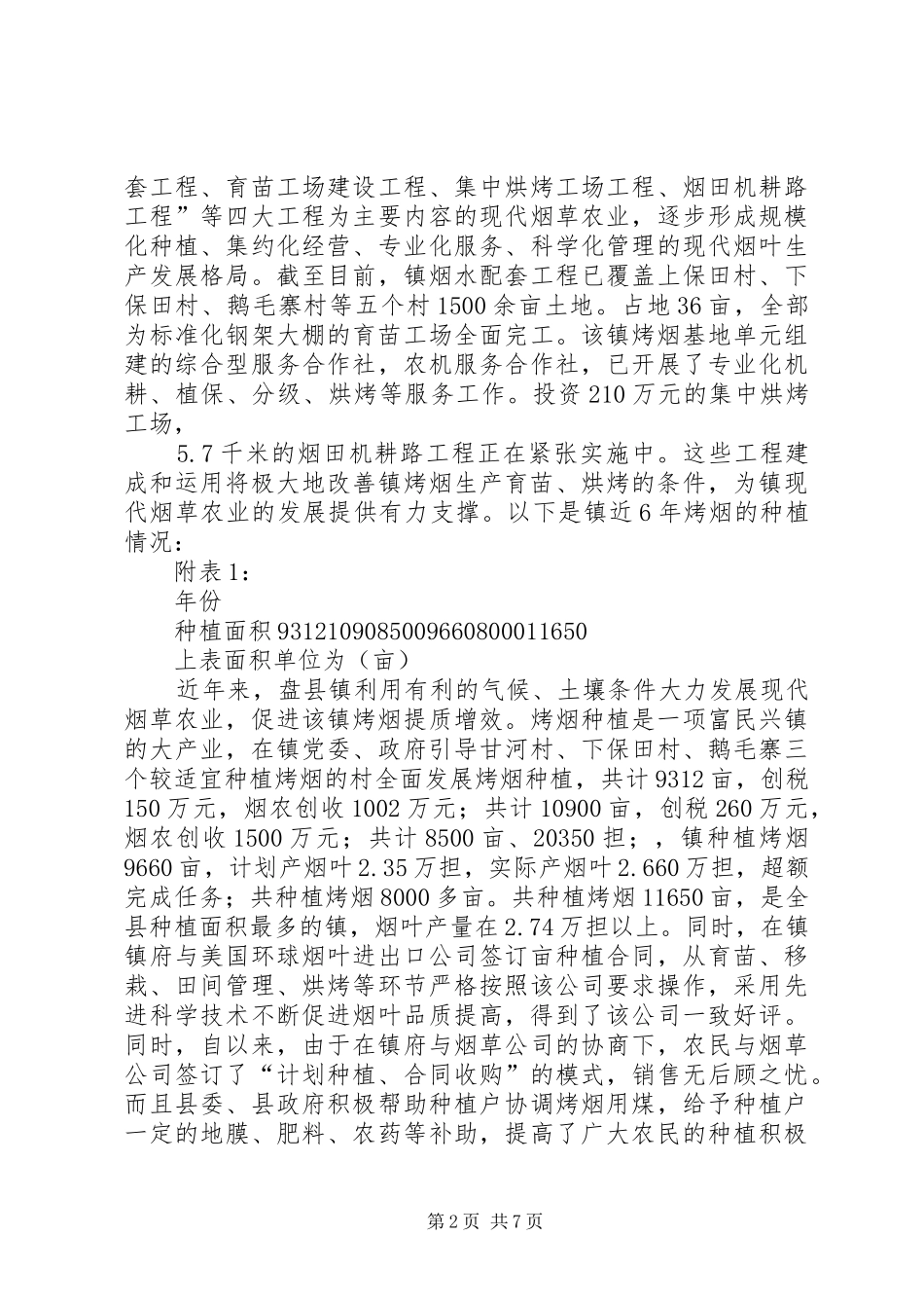 乡镇烤烟种植可行性评估分析报告 _第2页