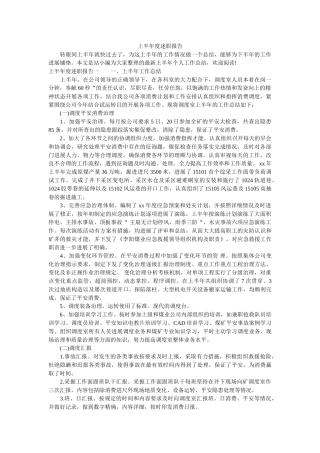 上半年度述职报告 