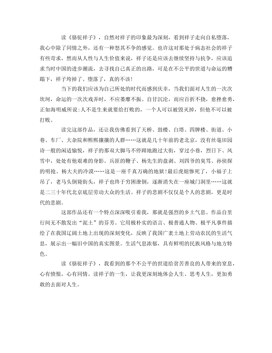 《骆驼祥子》观后感 _第2页