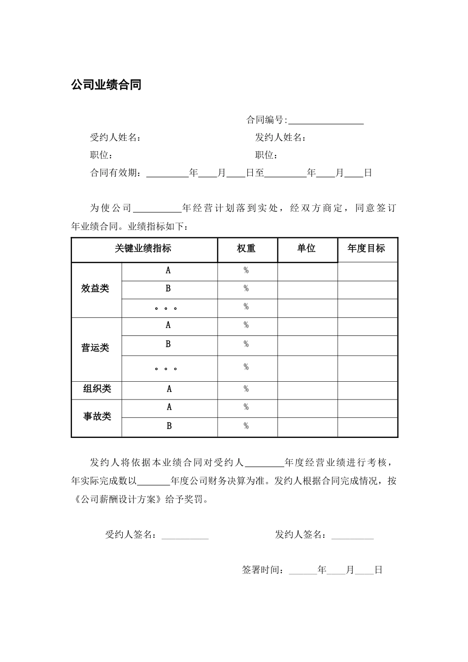 业绩合同制订流程及样本_第2页