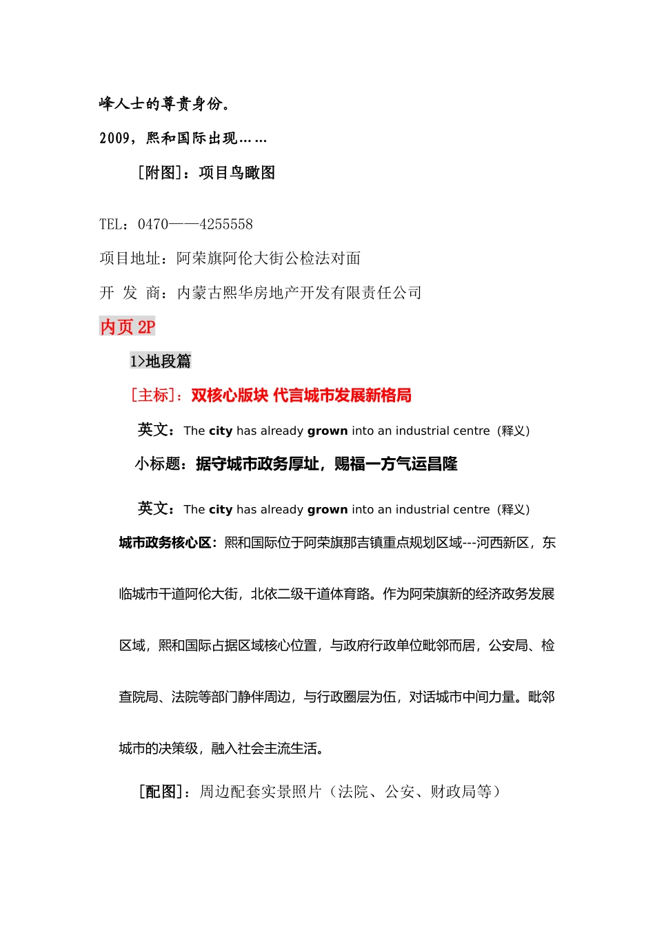 房地产项目海报规划文案_第2页