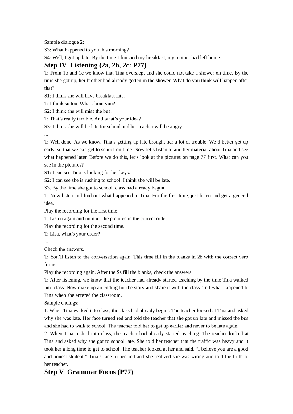 unit 10《by the time i got outside，the bus had already left》period 1教案 （人教新目标九年级）doc--初中英语 _第3页