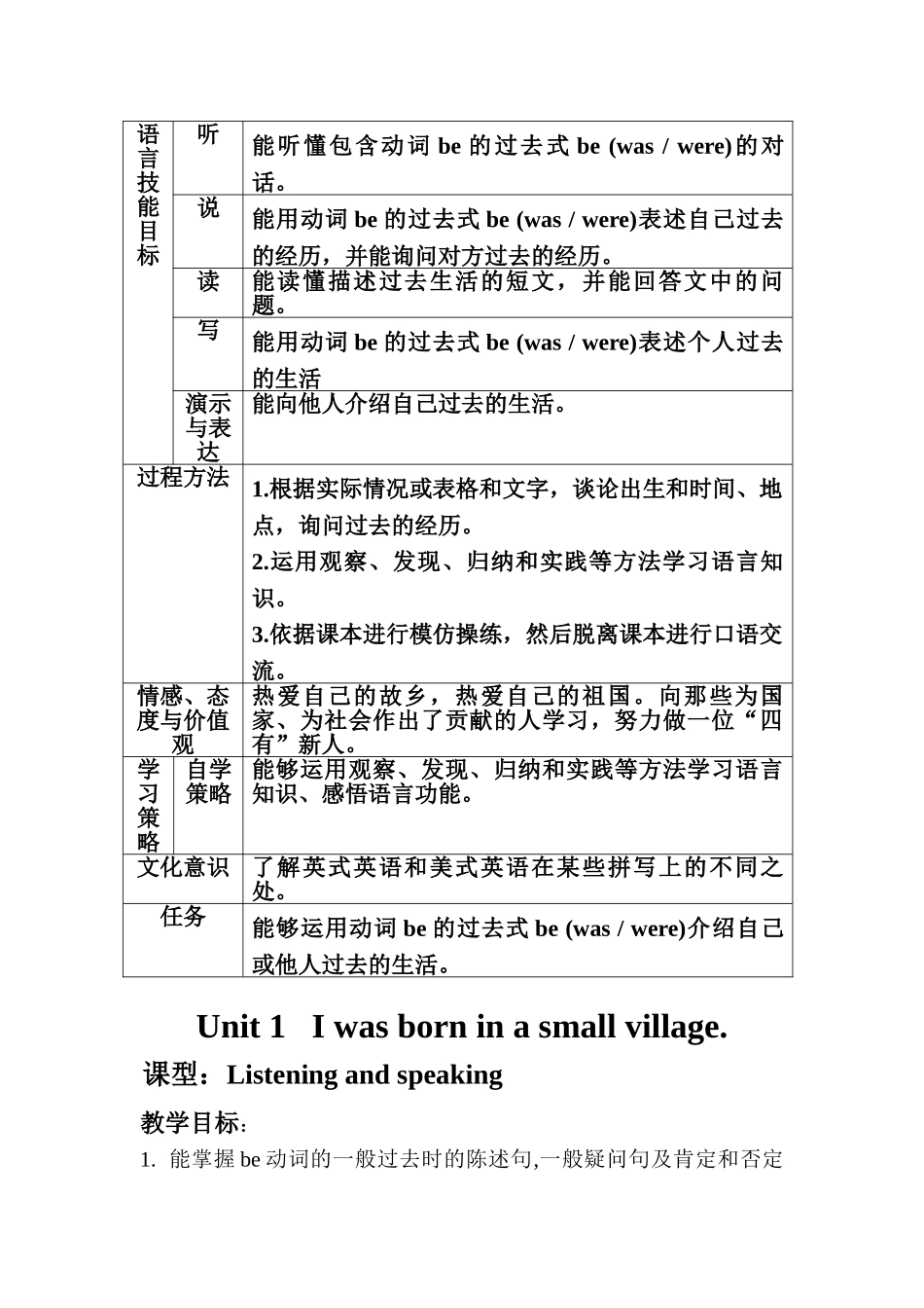 module 8《my past life》教案2（外研社七年级下）doc--初中英语 _第2页