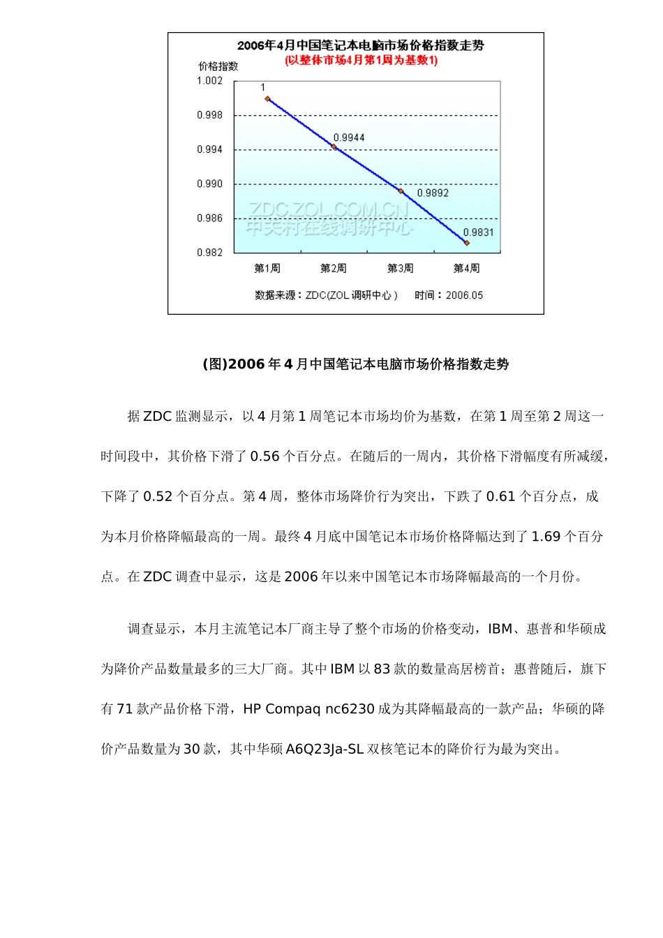 中国笔记本电脑市场价格走势分析报告(7页)_第2页