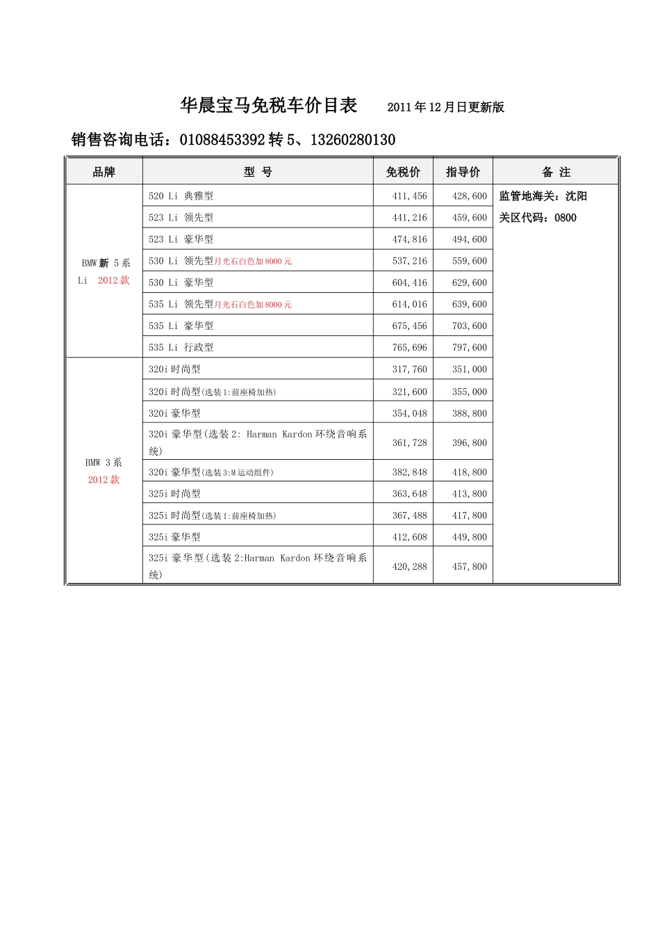 北京中汽总免税价格单_第3页
