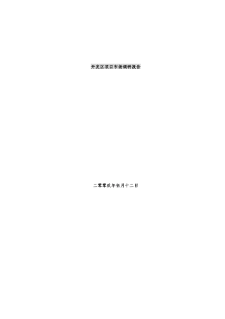 写字楼开发区项目市场调查研究文件