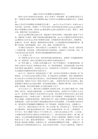 2020大学法学专业暑期社会实践报告范文 