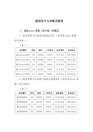 报送电子文本格式要求