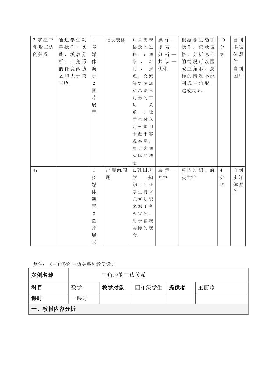 三角形三边关系教学媒体选择分析表_第2页