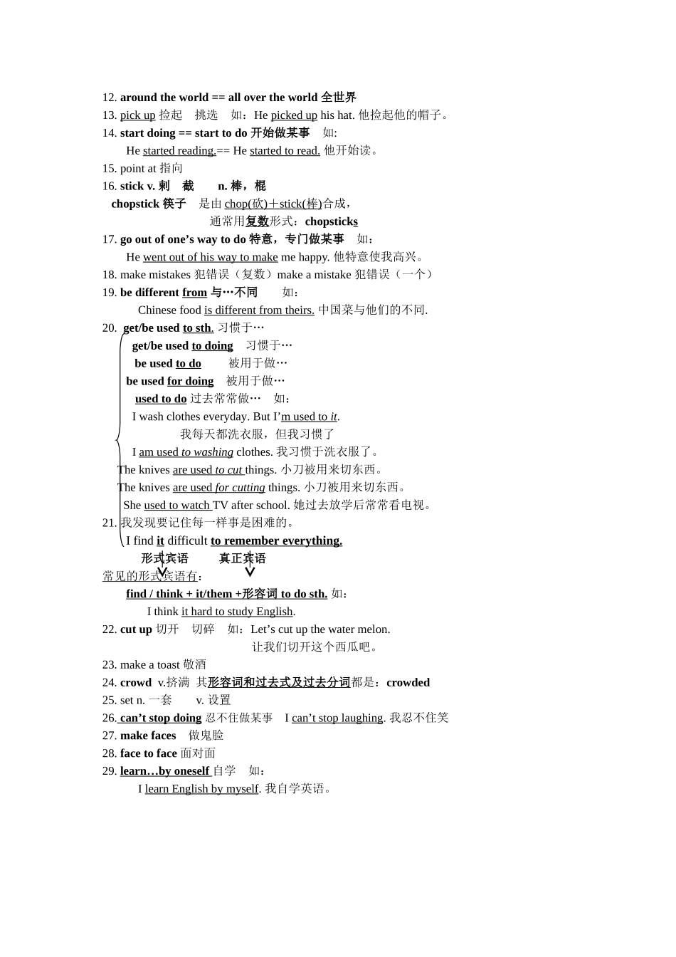 unit 12《you are supposed to shake hands》知识要点总结（人教新目标九年级）doc--初中英语 _第2页