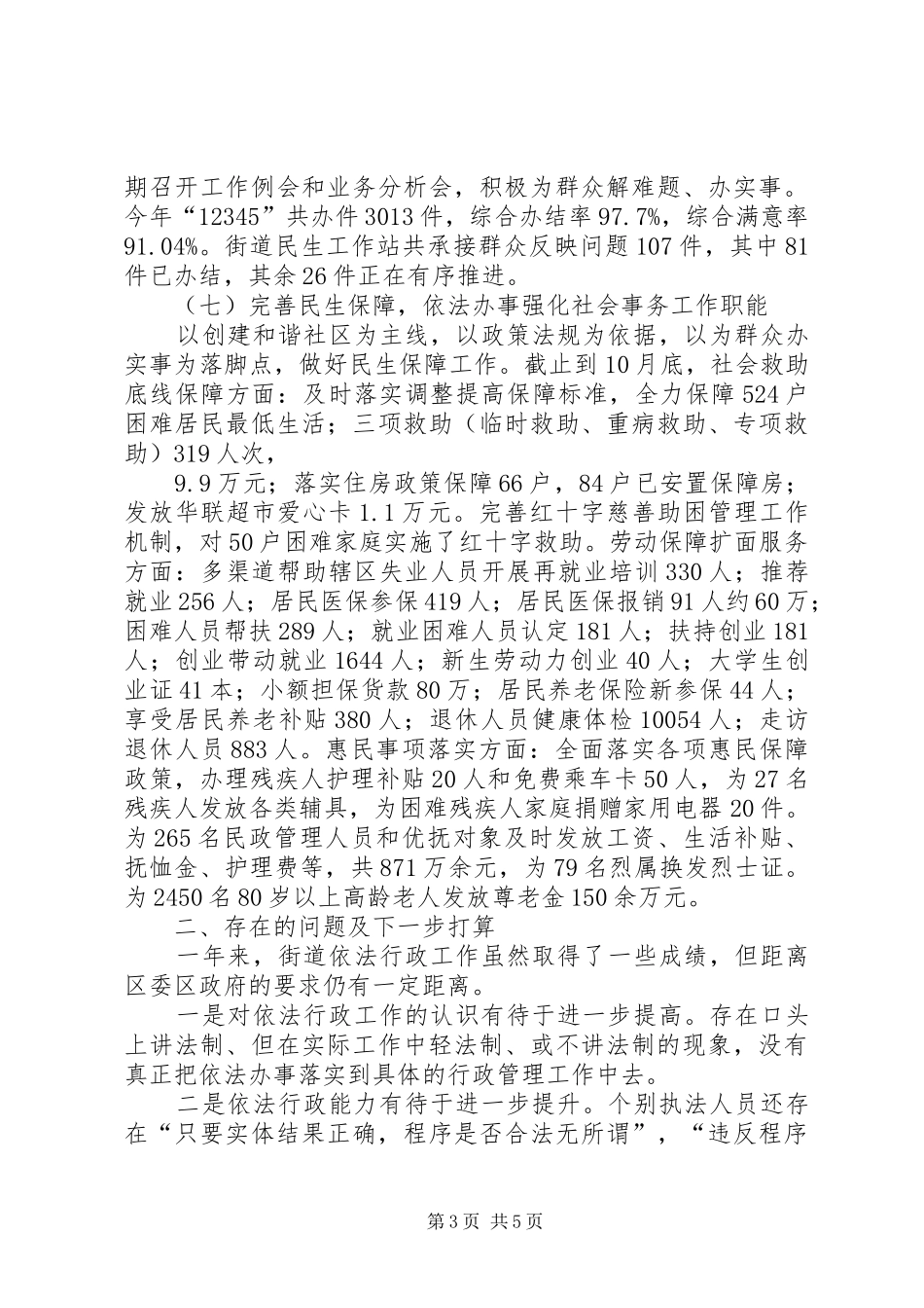 XX年度依法行政工作情况报告 _第3页