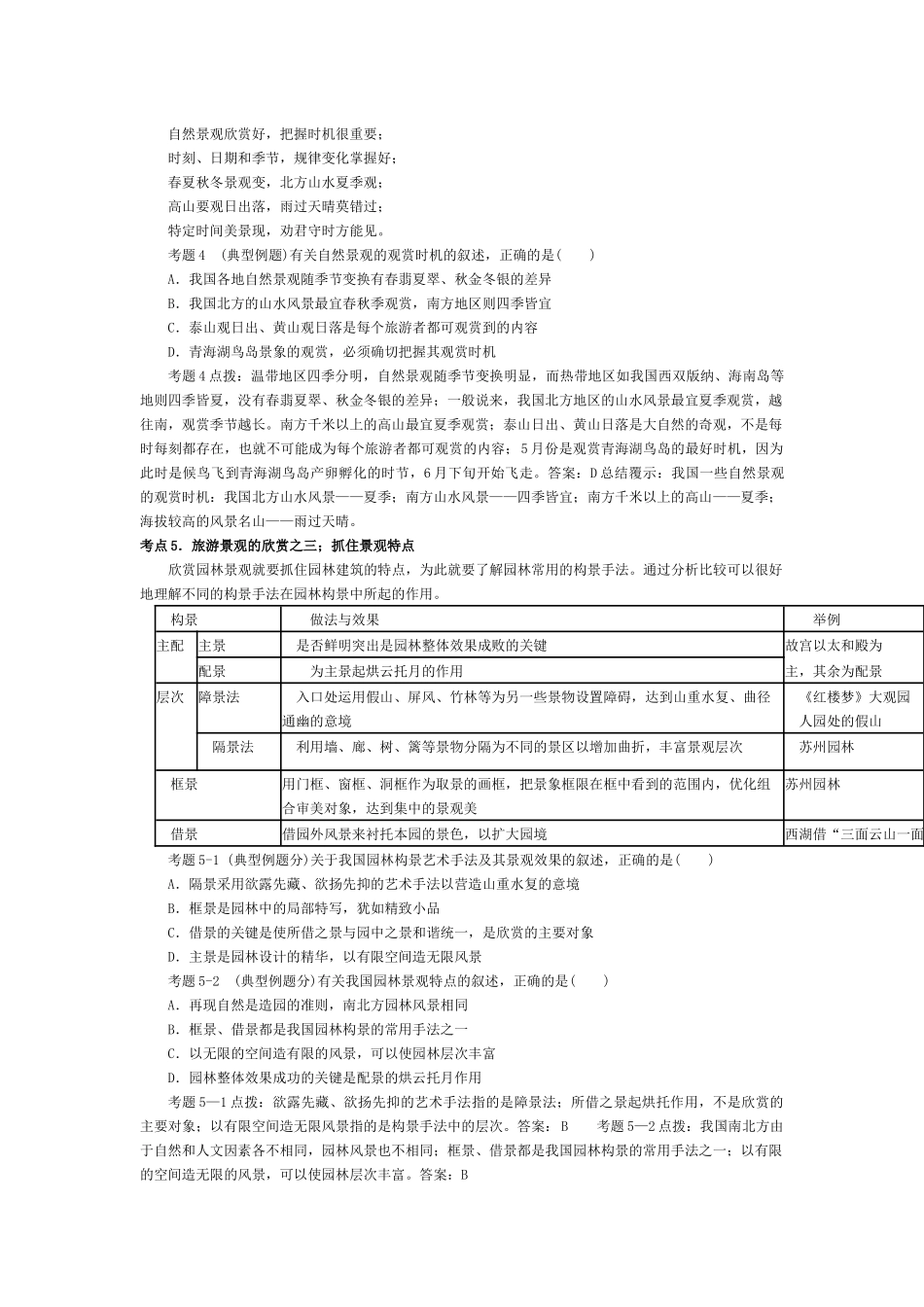 旅游景观的欣赏相关知识_第3页