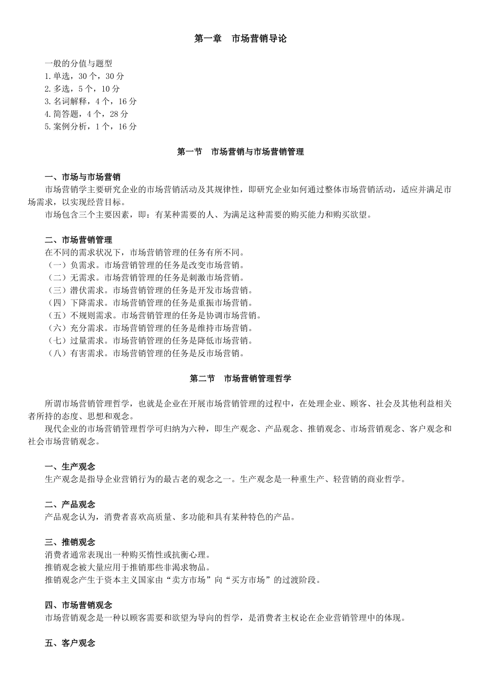 市场营销学串讲_第1页